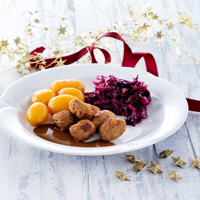 Meat balls med hjemmelavet rødkål