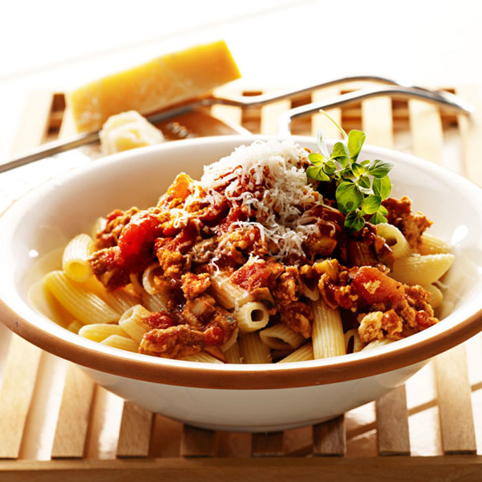 Spaghetti bolognese med champignon