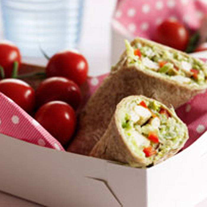 Wraps med kylling og avocadocreme